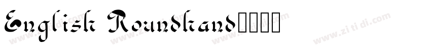 English Roundhand字体转换